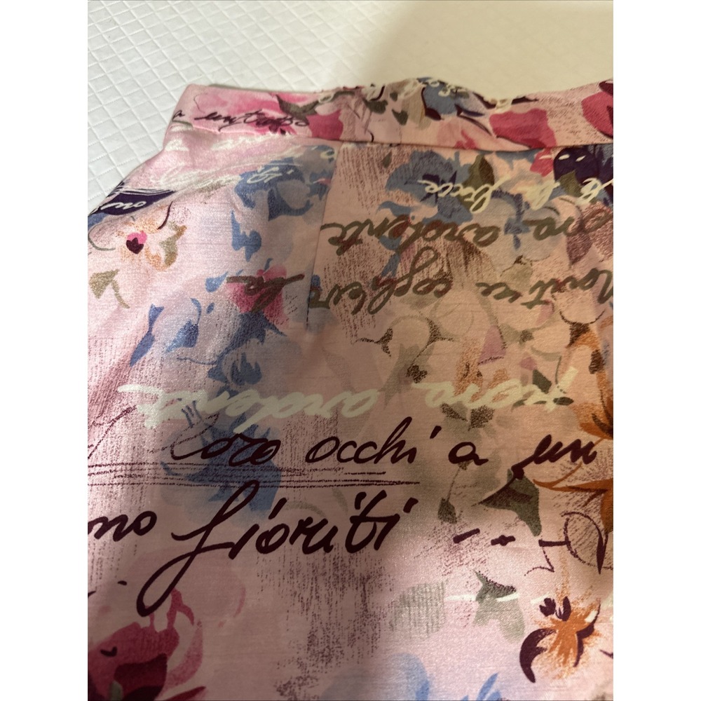 Maggie Sweet Skirt Vintage Pink Floral Pattern Elastic Waist Womens Petite Large - Picture 3 of 15